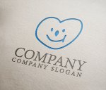 画像2: 人・ハート・顔・手書き・ロゴ・マークデザイン1538 (2)