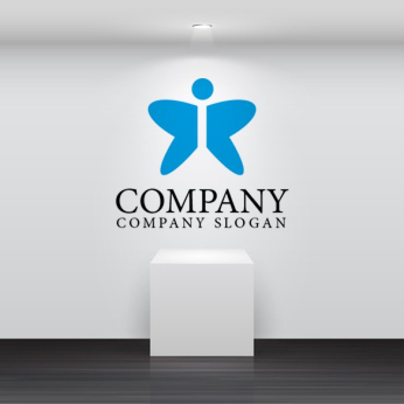 画像2: 人・蝶ロゴ・マークデザイン262 (2)