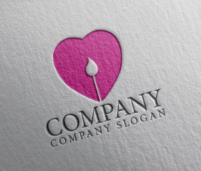 画像2: ともし火・ハート・勇気・愛・ロゴ・マークデザイン2828 (2)