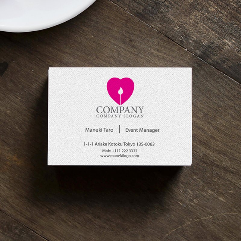 画像4: ともし火・ハート・勇気・愛・ロゴ・マークデザイン2828 (4)