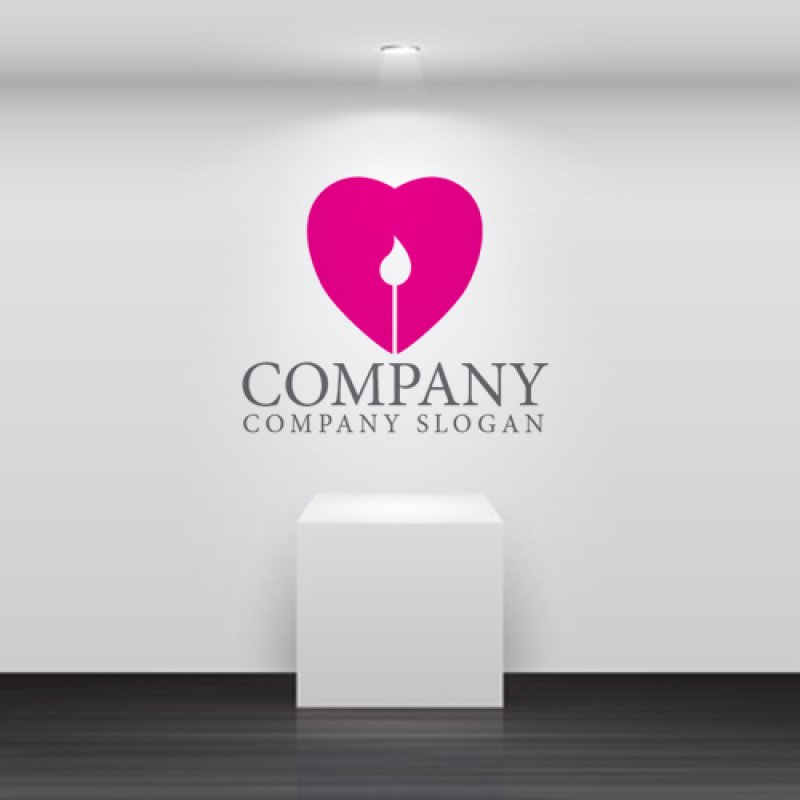 画像5: ともし火・ハート・勇気・愛・ロゴ・マークデザイン2828 (5)