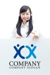 画像5: 人・X・協力ロゴ・マークデザイン295 (5)