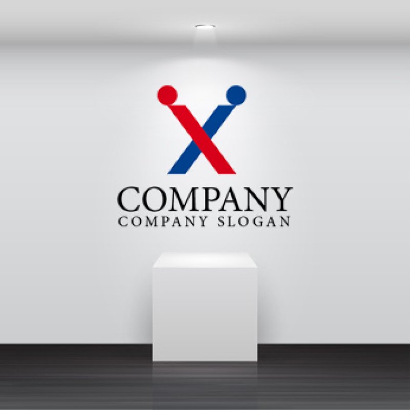 画像4: 人・X・重なりロゴ・マークデザイン298 (4)