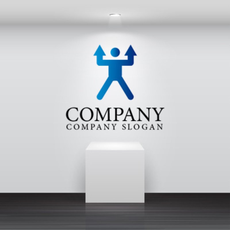 画像2: 人・手・矢印・上昇ロゴ・マークデザイン365 (2)