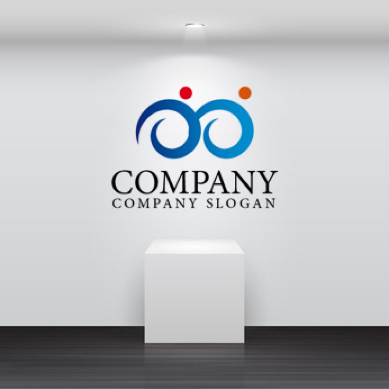 画像2: 人・双子・輪・連続ロゴ・マークデザイン383 (2)