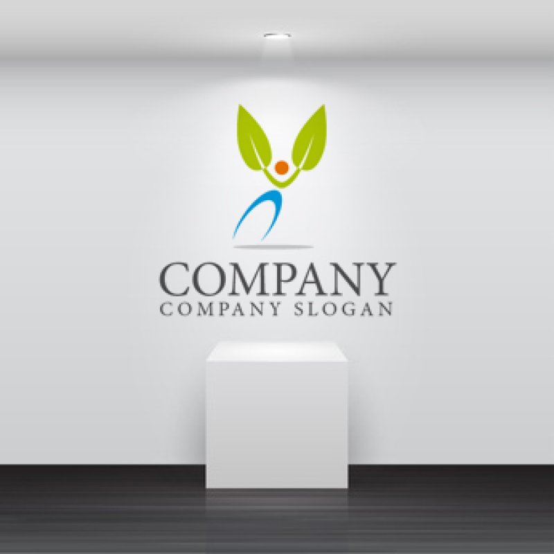 画像4: 人・葉・成長・上昇・よろこびロゴ・マークデザイン405 (4)