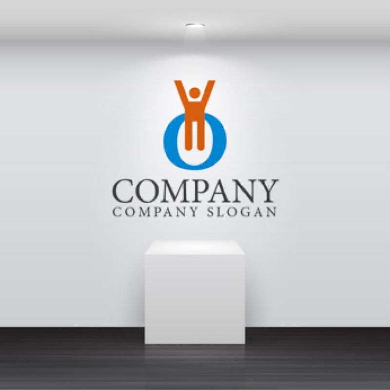 画像2: 人・O・上昇・よろこびロゴ・マークデザイン418 (2)