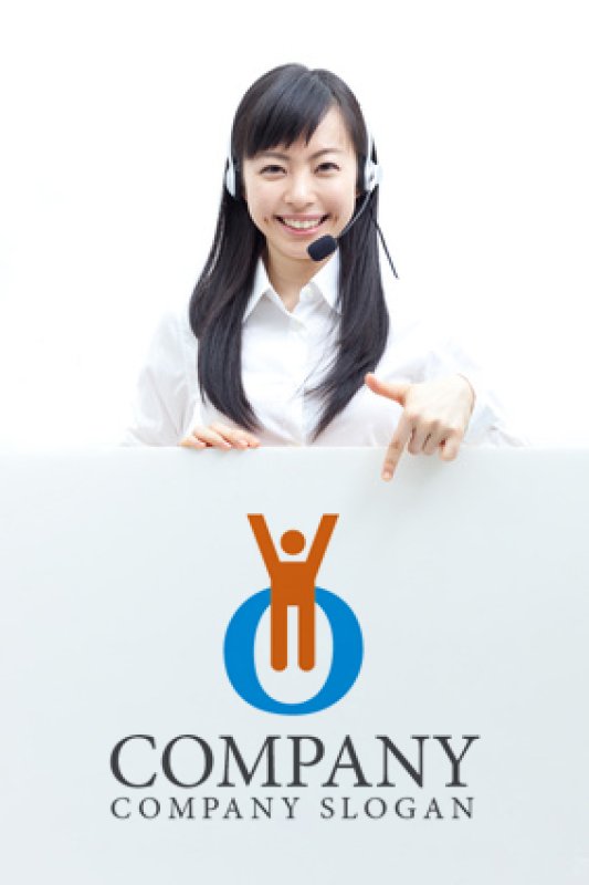 画像3: 人・O・上昇・よろこびロゴ・マークデザイン418 (3)