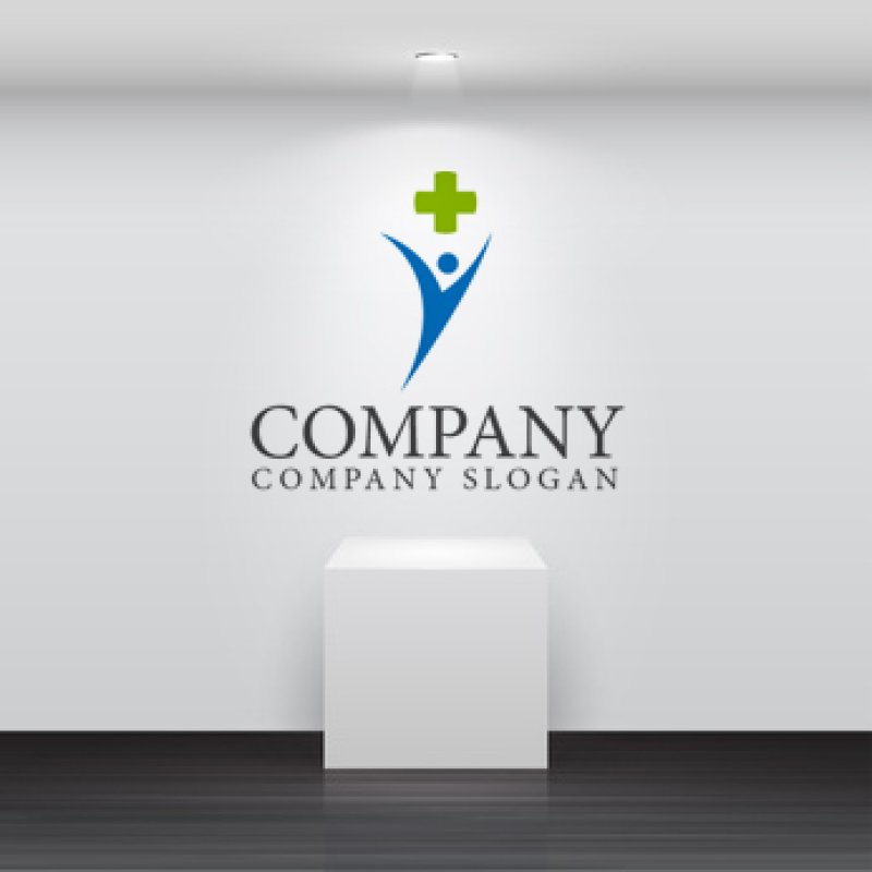 画像2: 人・十字・上昇・よろこびロゴ・マークデザイン419 (2)