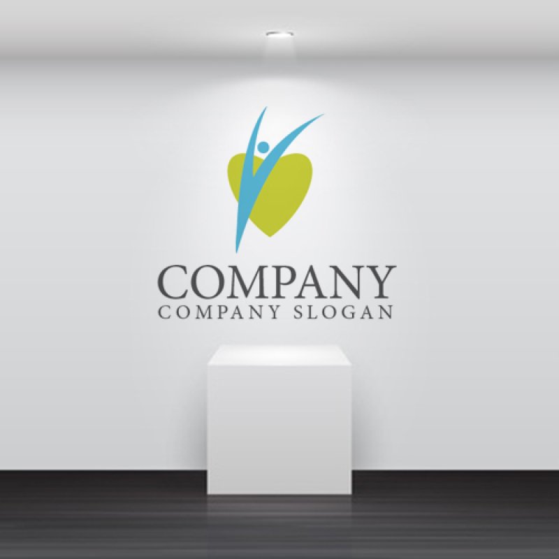 画像2: 喜び・人・ ハート・上昇ロゴ・マークデザイン466 (2)