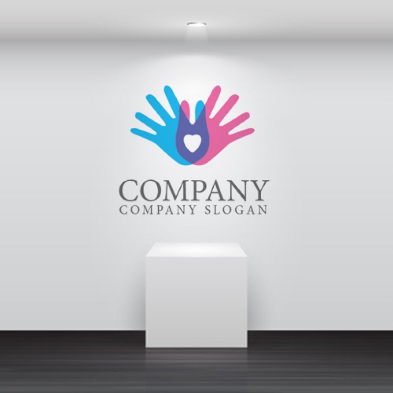 画像2: 手・協力・ ハート・信頼・ロゴ・マークデザイン487 (2)