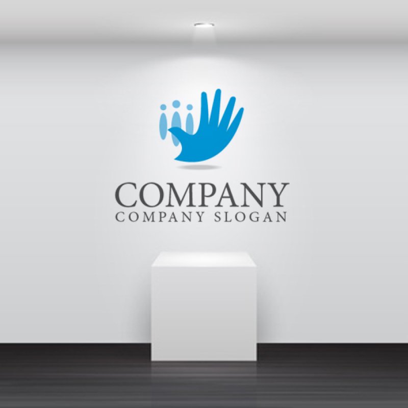 画像2: 人・手・保護・ロゴ・マークデザイン540 (2)