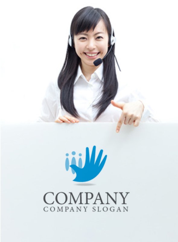 画像3: 人・手・保護・ロゴ・マークデザイン540 (3)