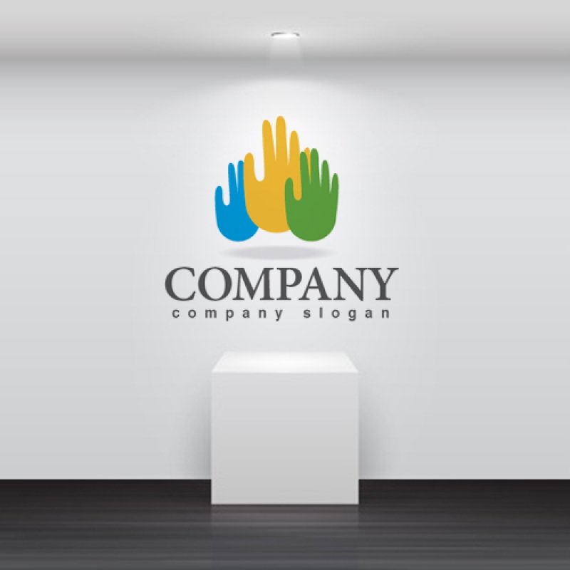 画像2: 人・山・協力・ロゴ・マークデザイン588 (2)