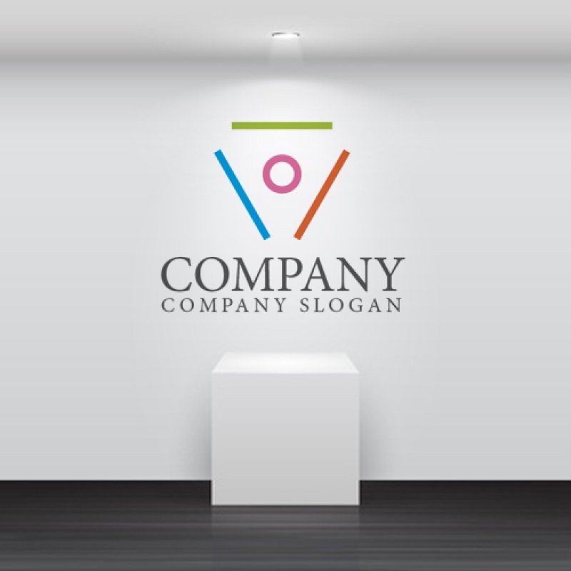 画像2: 人・三角・シンプル・線・ロゴ・マークデザイン596 (2)