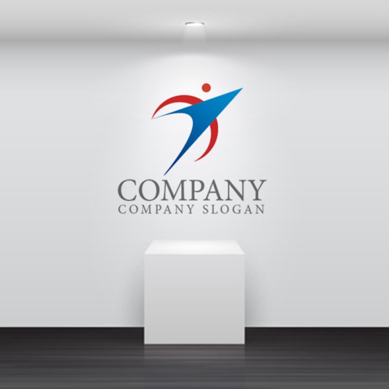 画像2: 人・上昇・曲線・矢・ロゴ・マークデザイン629 (2)