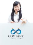 画像3: 人・曲線・連続・無限・ロゴ・マークデザイン670 (3)