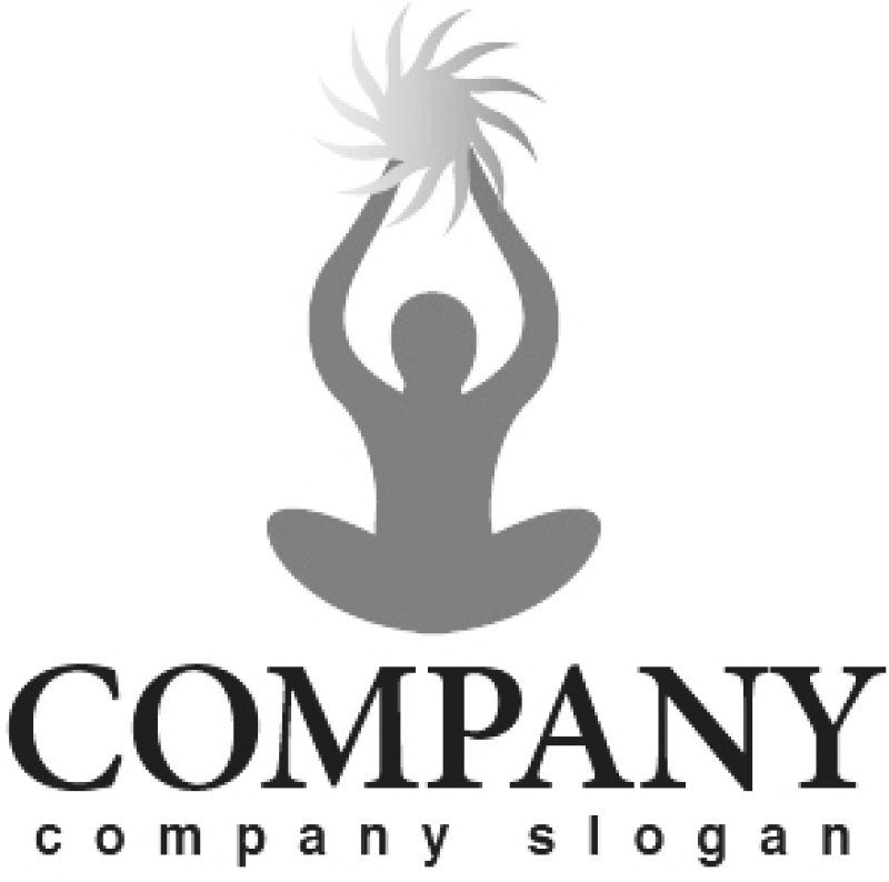 画像4: 人・ヨガ・太陽・ロゴ・マークデザイン689 (4)
