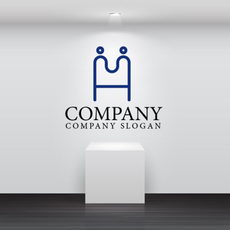 画像2: 人・A・線・ベンチ・H・ロゴ・マークデザイン694 (2)