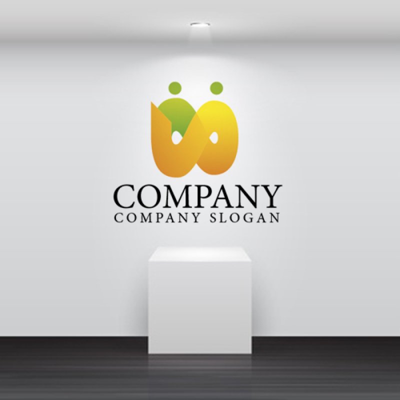 画像2: 人・W・無限・連続・連結・ロゴ・マークデザイン704 (2)