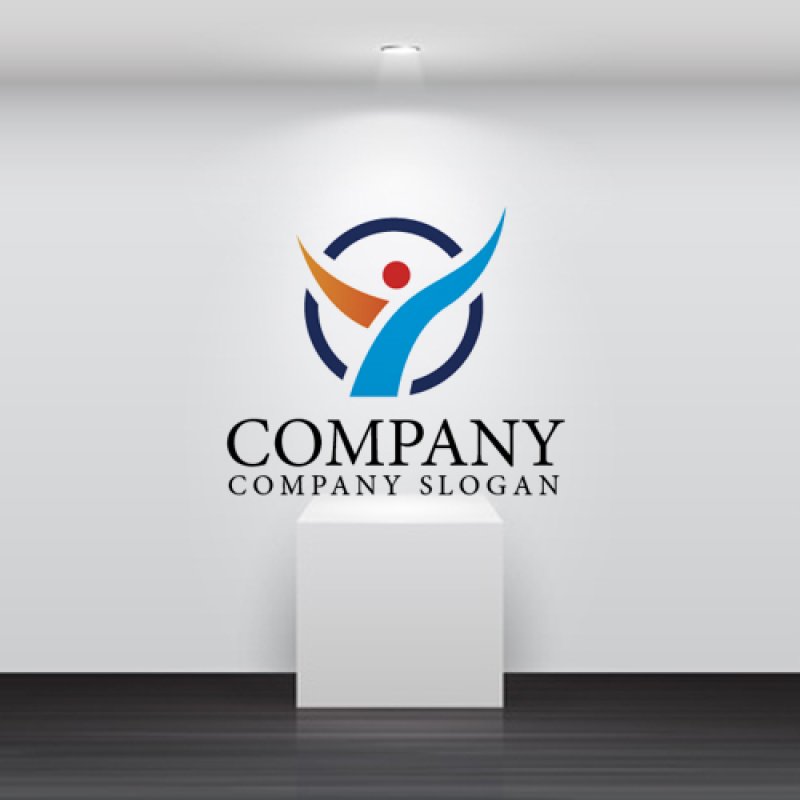 画像2: 人・Y・曲線・輪・上昇・喜び・ロゴ・マークデザイン716 (2)