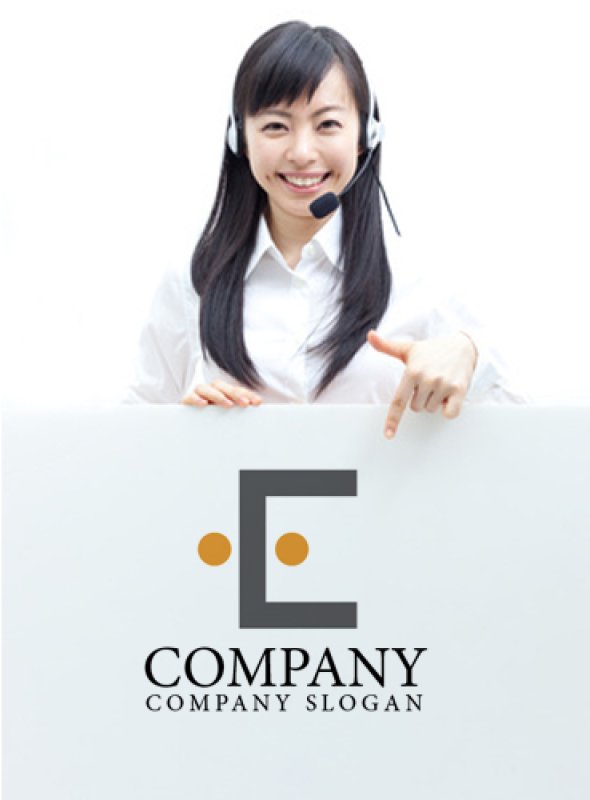 画像3: 人・E・ドア・顔・ロゴ・マークデザイン720 (3)