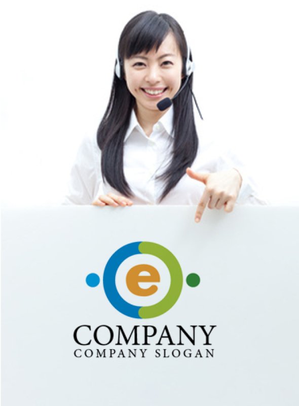 画像3: 人・e・輪・協力・ロゴ・マークデザイン721 (3)