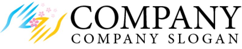 画像5: 手・握手・花・協力・ロゴ・マークデザイン722 (5)