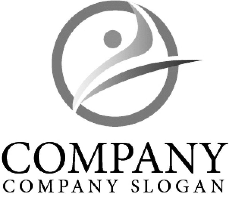 画像4: 曲線・人・輪・躍動・グラデーション・ロゴ・マークデザイン731 (4)