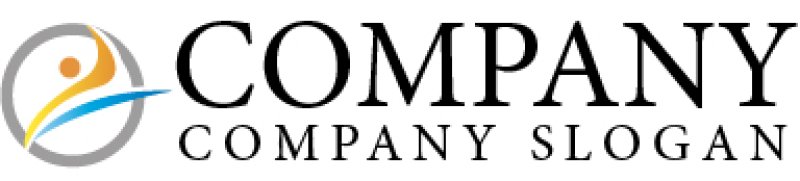 画像5: 曲線・人・輪・躍動・グラデーション・ロゴ・マークデザイン731 (5)