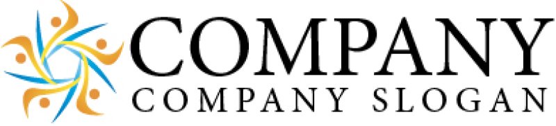 画像5: 曲線・人・輪・集合・グラデーション・ロゴ・マークデザイン732 (5)