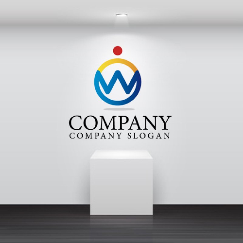 画像2: W・人・グラデーション・ロゴ・マークデザイン740 (2)