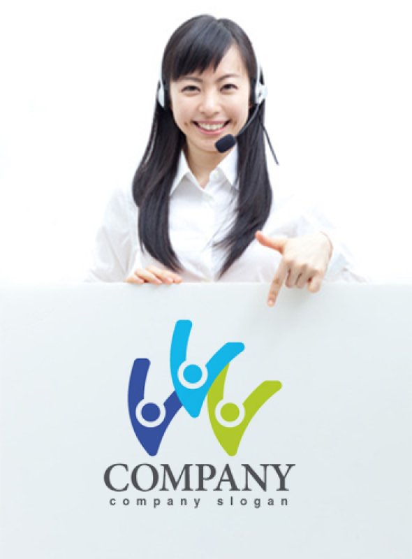 画像3: V・人・グループ・喜び・ロゴ・マークデザイン769 (3)