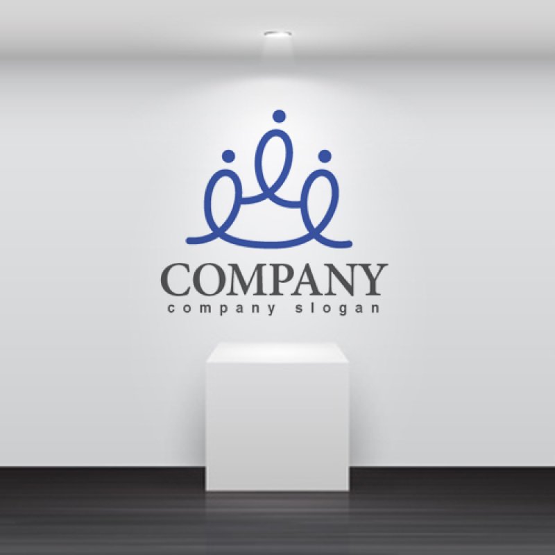 画像2: 人・線・協力・ロゴ・マークデザイン770 (2)