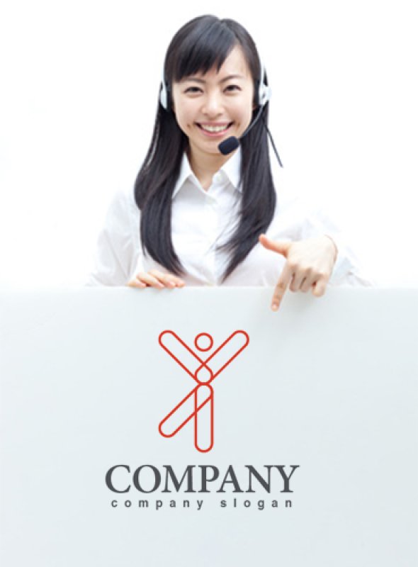 画像3: 人・線・喜び・ロゴ・マークデザイン776 (3)