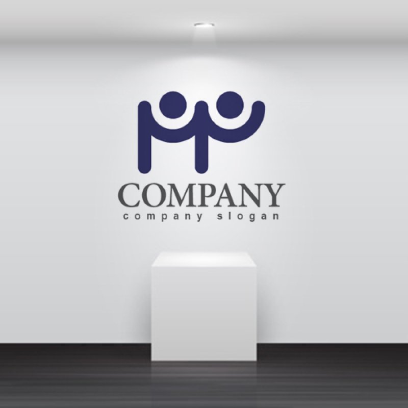 画像2: 人・友情・協力・ロゴ・マークデザイン782 (2)