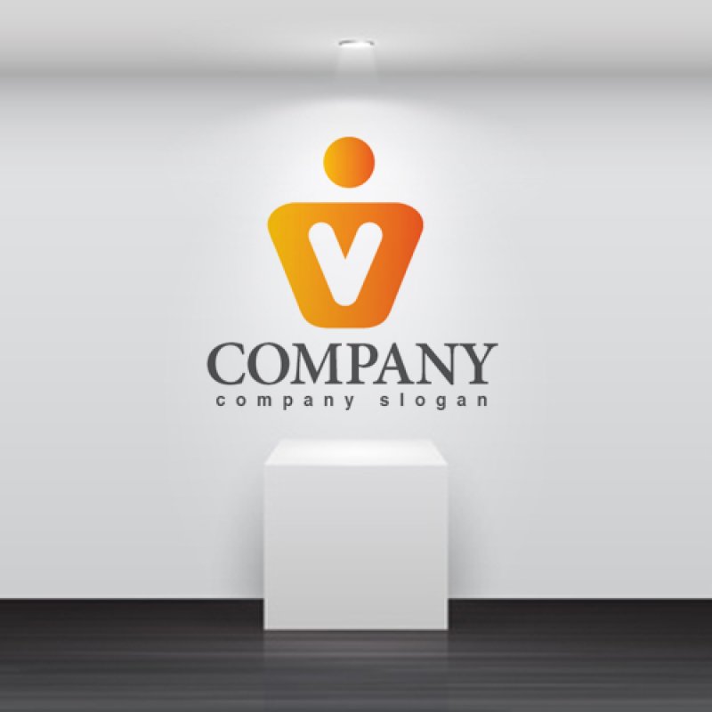 画像2: 人・V・上半身・ロゴ・マークデザイン785 (2)