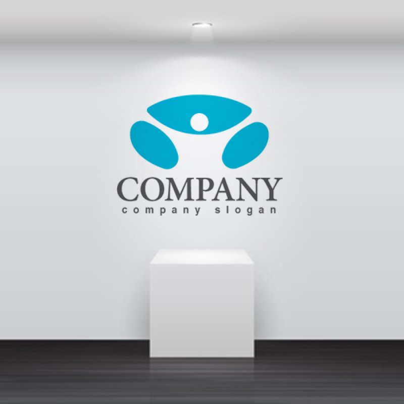 画像2: 人・楕円・喜び・ロゴ・マークデザイン805 (2)