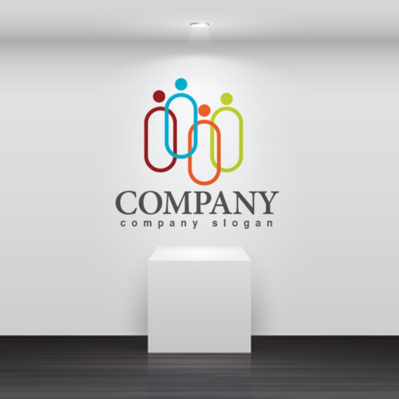 画像2: 人・集合・線・輪・ロゴ・マークデザイン808 (2)