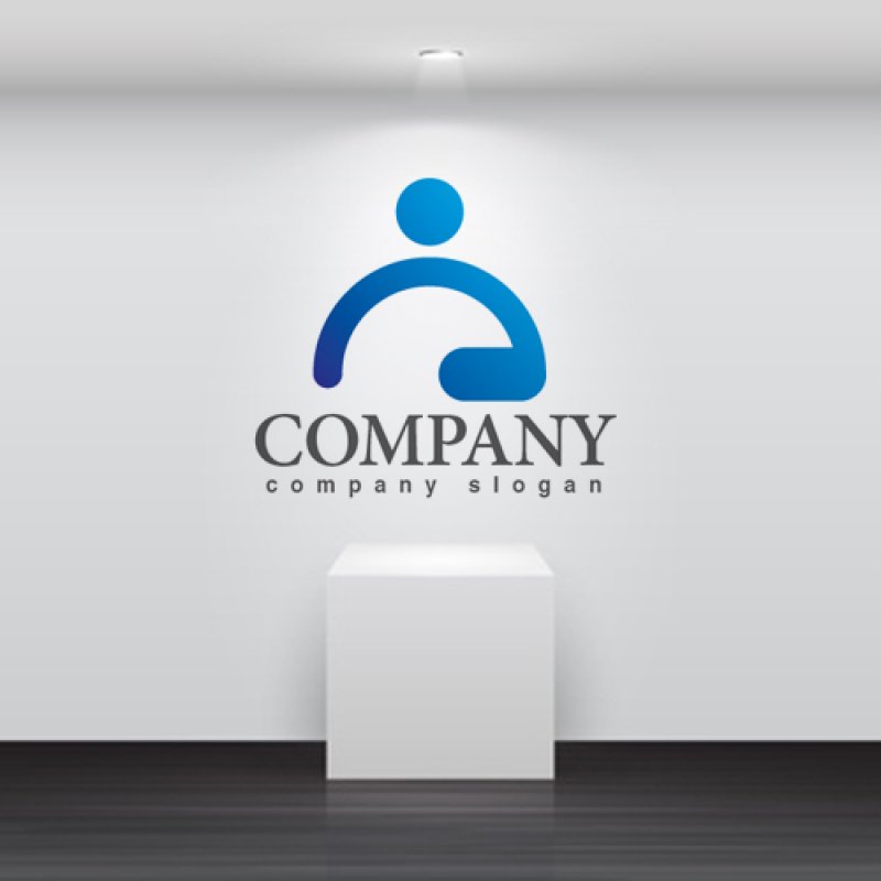 画像2: 人・曲線・グラデーション・ロゴ・マークデザイン811 (2)