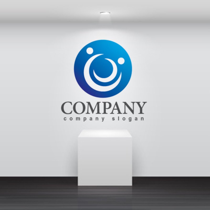 画像2: 人・曲線・グラデーション・輪・ロゴ・マークデザイン820 (2)