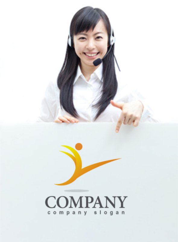 画像3: 人・曲線・躍動・ジャンプ・ロゴ・マークデザイン821 (3)