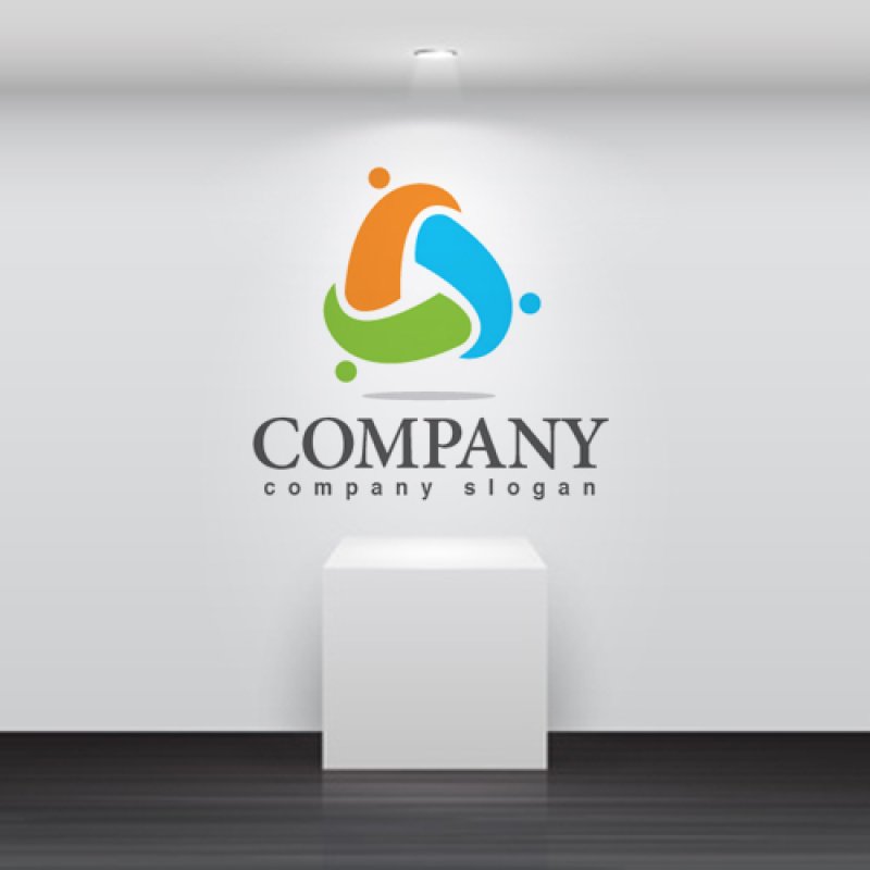 画像2: 人・三角・協力・ロゴ・マークデザイン845 (2)