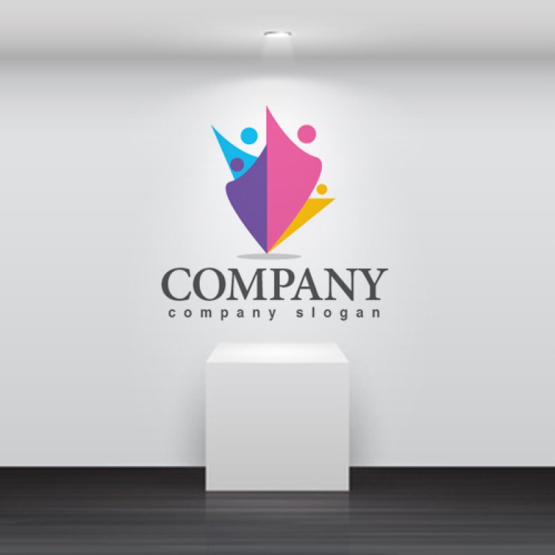 画像2: 人・集合・協力・船・ロゴ・マークデザイン846 (2)