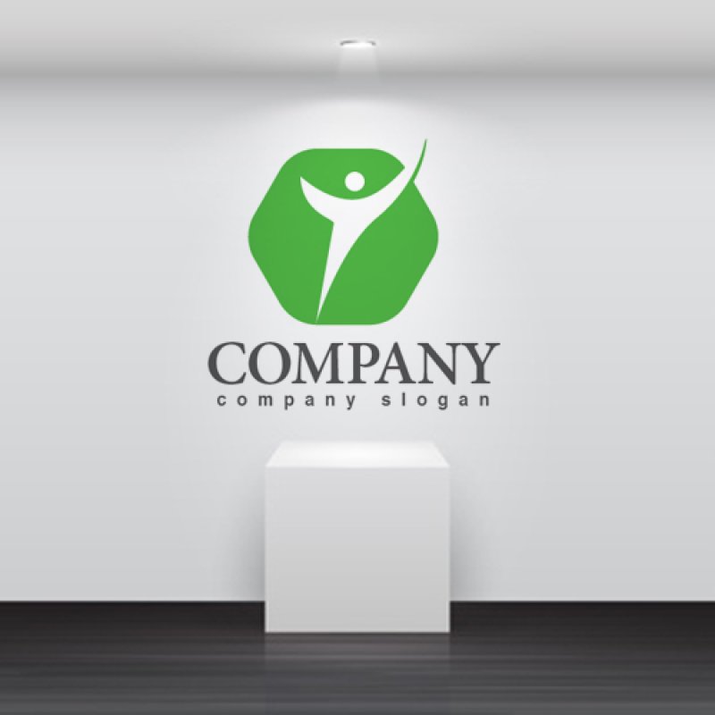 画像2: 人・喜び・六角形・ロゴ・マークデザイン863 (2)