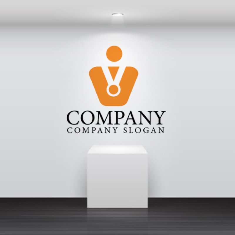 画像2: 人・メダル・表彰・ロゴ・マークデザイン873 (2)