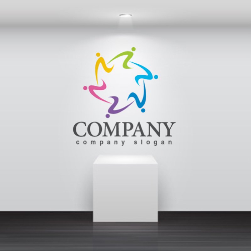 画像2: 人・輪・曲線・太陽・ロゴ・マークデザイン888 (2)