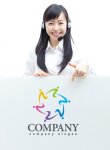 画像3: 人・輪・曲線・太陽・ロゴ・マークデザイン888 (3)
