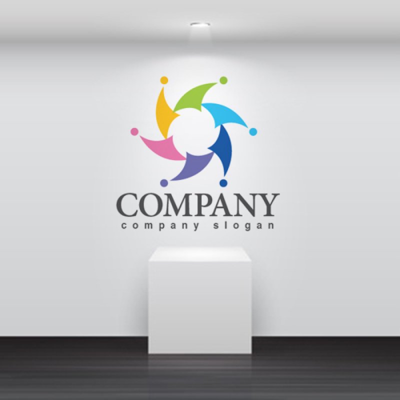 画像2: 人・星・回転・ロゴ・マークデザイン890 (2)