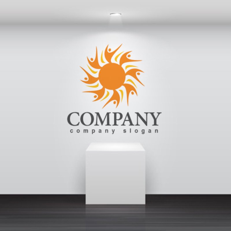 画像2: 人・太陽・炎・ロゴ・マークデザイン895 (2)